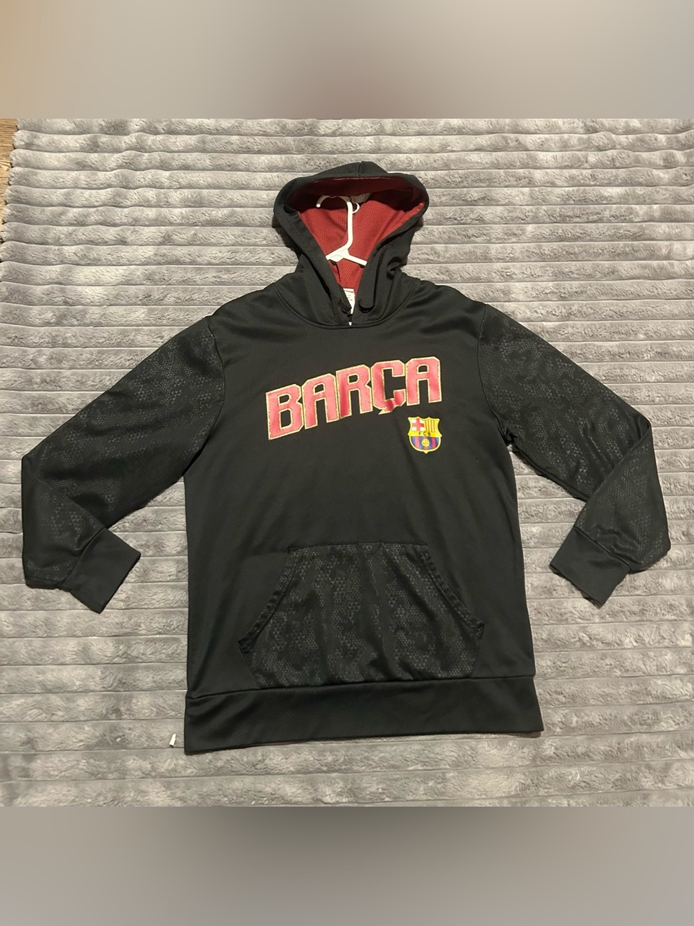 FCB Football Club Barcelona Barca Mens Pullover Hoodie
